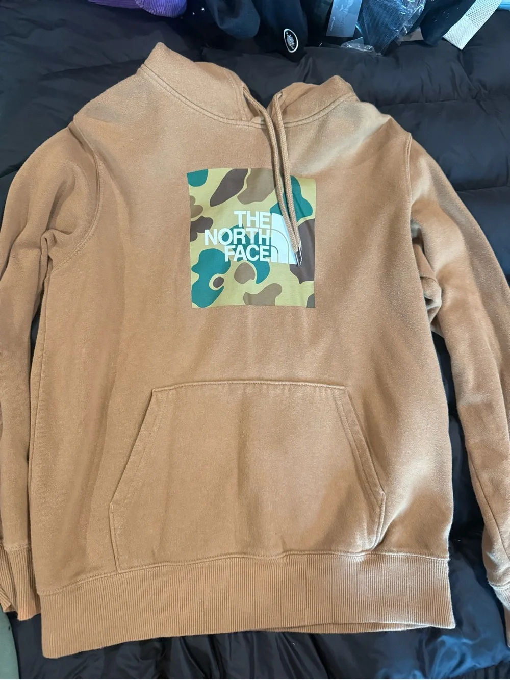 The North Face Men’s Tan Hoodie with Camo Logo
